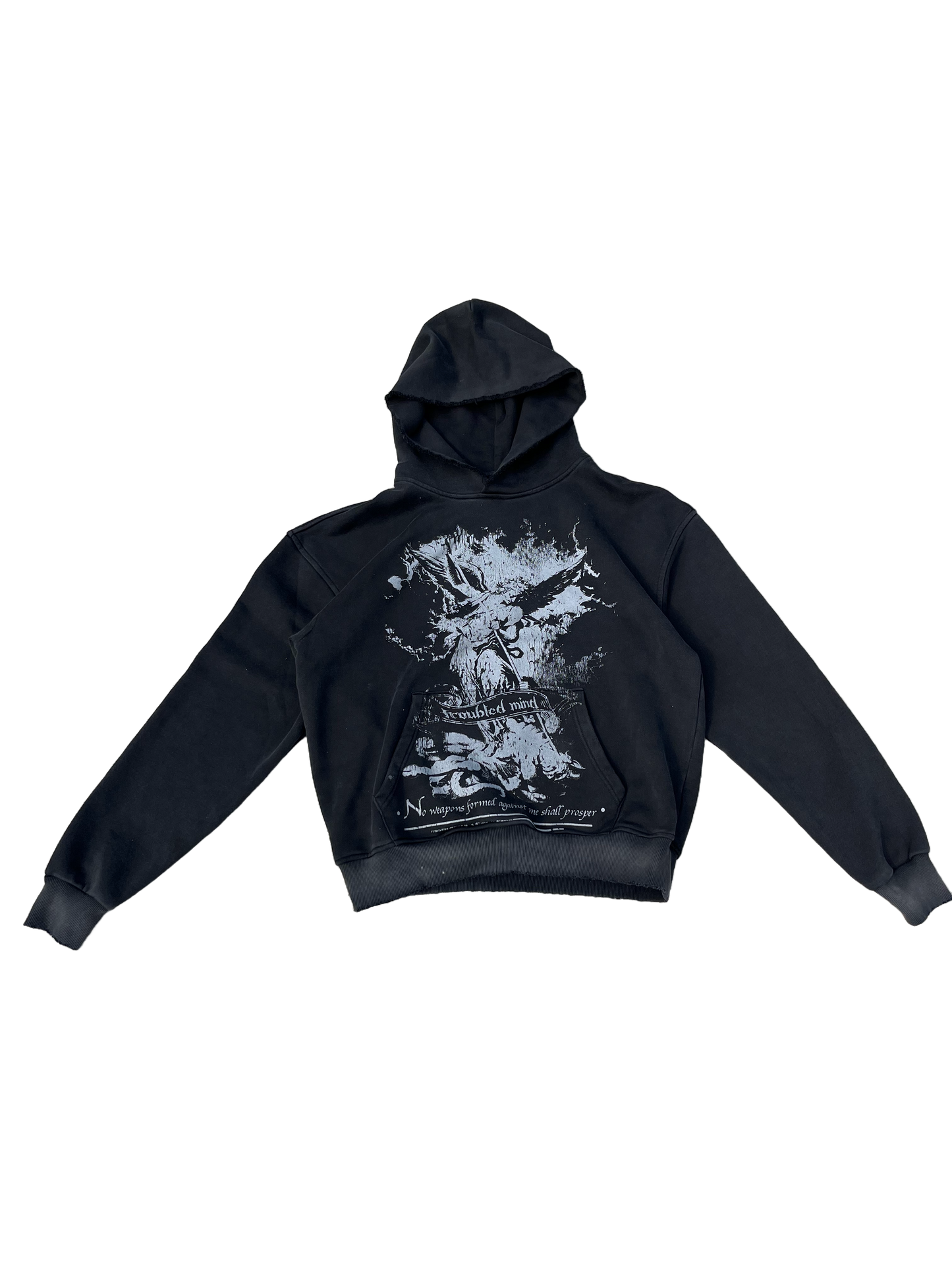 Troubled mind "war" pullover - black