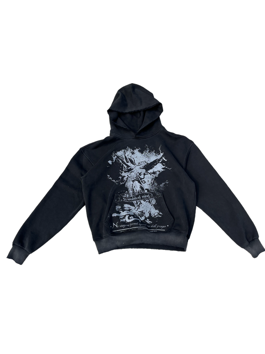 Troubled mind "war" pullover - black